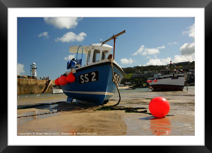 SS2 in St Ives Harbour  Framed Mounted Print by Brian Pierce
