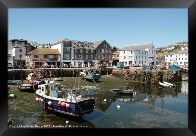 Mevagissey Harbour, Cornwall  Framed Print by Brian Pierce