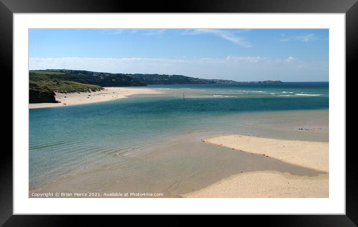 Hayle Beach, St Ives Bay looking towards Carbis ba Framed Mounted Print by Brian Pierce