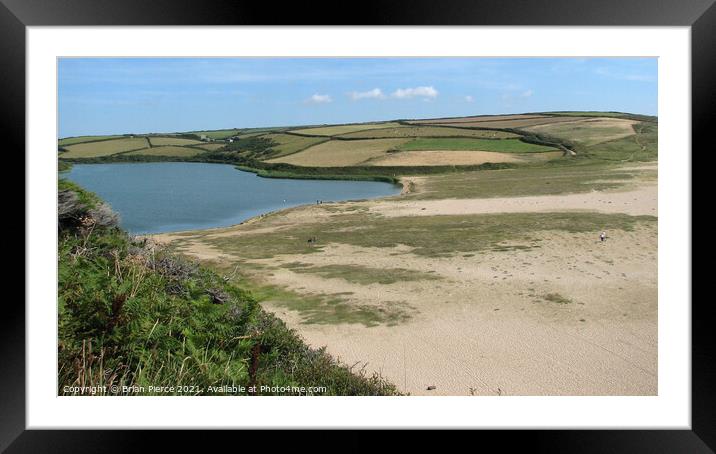 Loe Bar and Loe Pool, Helston, Cornwall Framed Mounted Print by Brian Pierce