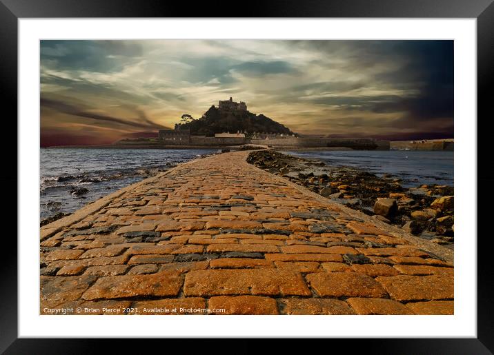 St Michael's Mount and Causeway, Cornwall Framed Mounted Print by Brian Pierce