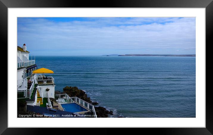 St Ives Bay and the Pedn Olva Hotel Framed Mounted Print by Brian Pierce