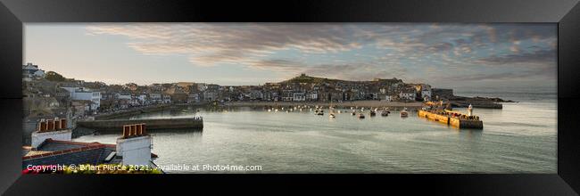 St Ives Harbour Cornwall Framed Print by Brian Pierce