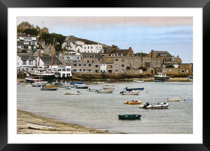 St Mary's Harbour, Isles of Scilly Framed Mounted Print by Brian Pierce