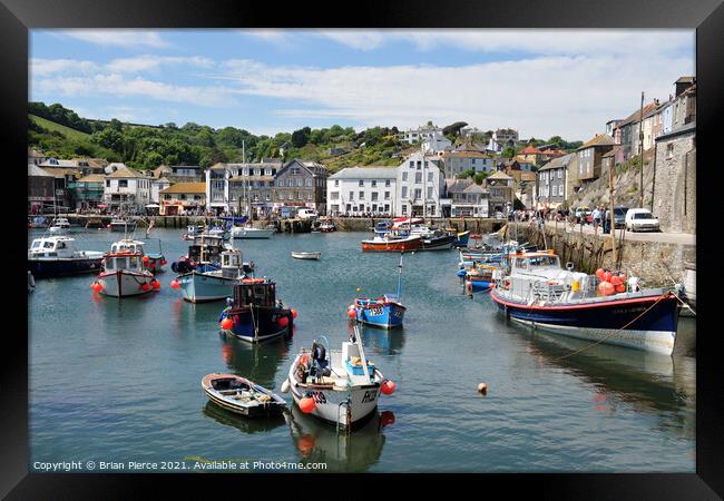 Mevagissey Harbour, Cornwall Framed Print by Brian Pierce