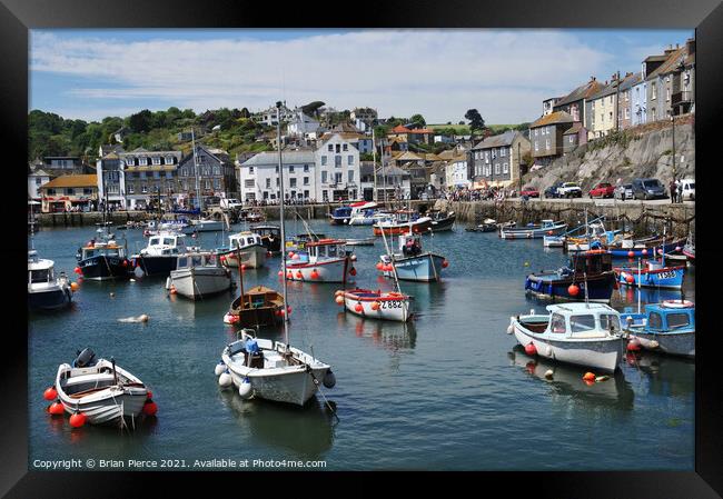 Mevagissey Harbour, Cornwall  Framed Print by Brian Pierce