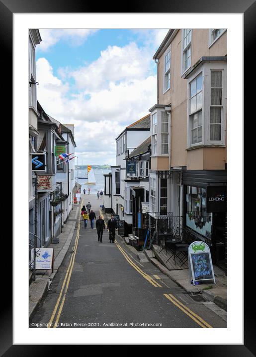 A Falmouth Side Street Framed Mounted Print by Brian Pierce