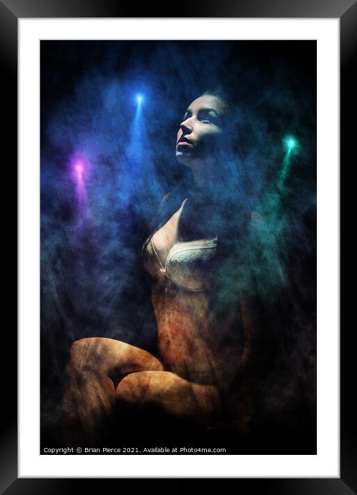 Lingerie, Light and Smoke Framed Mounted Print by Brian Pierce