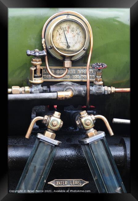 Steam Engine Detail Framed Print by Brian Pierce