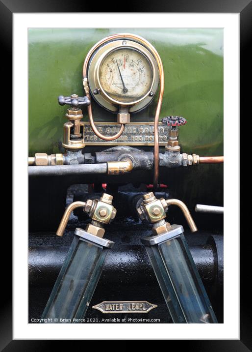 Steam Engine Detail Framed Mounted Print by Brian Pierce