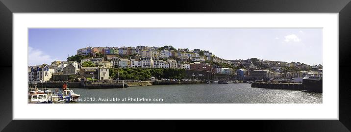 Brixham Village Framed Mounted Print by Lee Harris