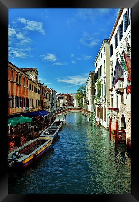 Venice Canal Framed Print by Liam Dobson