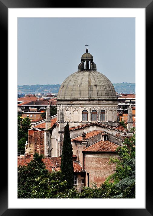 Chappel Rooftops Verona Framed Mounted Print by Liam Dobson