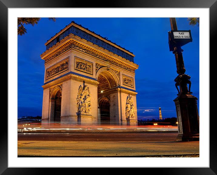 Arc d'Triomphe Framed Mounted Print by Liam Dobson