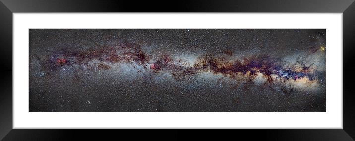 The Milky Way from Scorpio and Antares to Perseus Framed Mounted Print by Guido Montañes