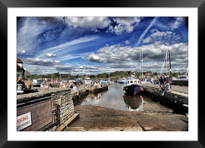 Harbour Framed Mounted Print by David White