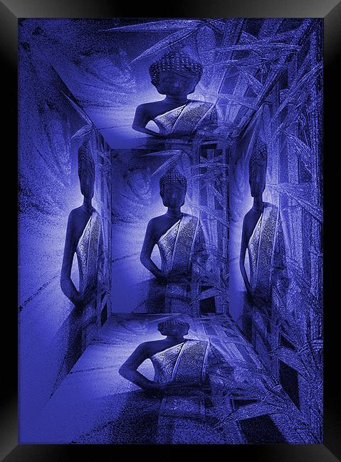 Buddha 3D Framed Print by Sandra Beikirch