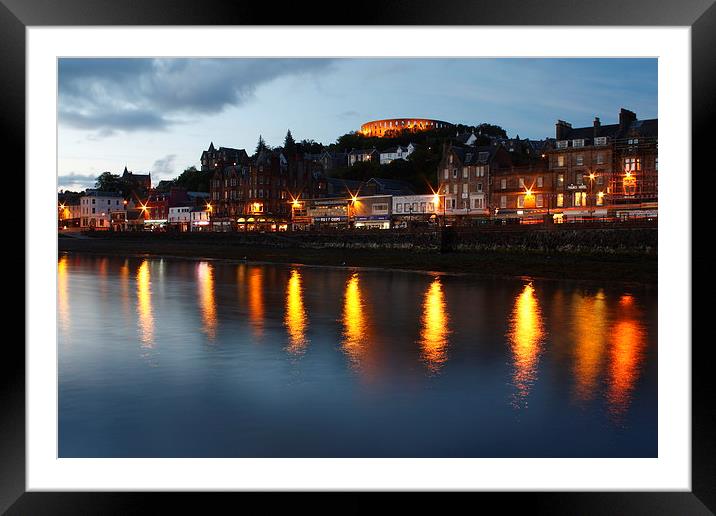 Oban Reflections Framed Mounted Print by Aaron Casey