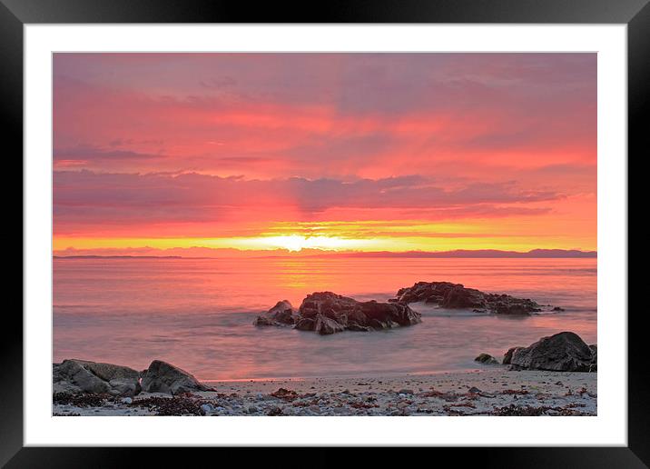 Sunset at Machrihanish Framed Mounted Print by Aaron Casey