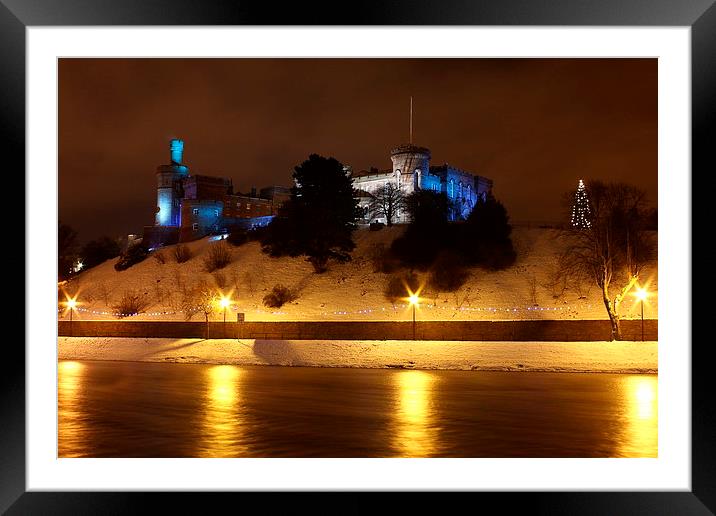 Christmas Castle Framed Mounted Print by Aaron Casey