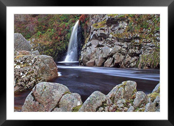 Mystica Waterfall III Framed Mounted Print by Aaron Casey