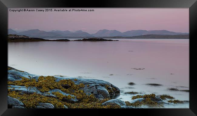  Sunset at Craigure, Isle of Mull Framed Print by Aaron Casey