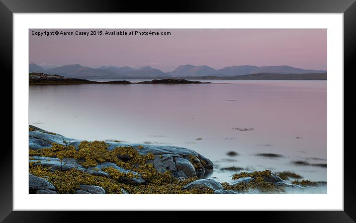  Sunset at Craigure, Isle of Mull Framed Mounted Print by Aaron Casey