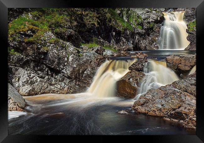  Falls of Tarf Framed Print by Aaron Casey