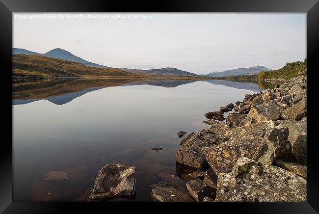  Lochside reflections Framed Print by Aaron Casey