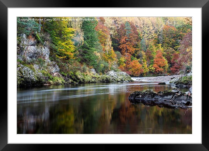  Autumn on the River Framed Mounted Print by Aaron Casey