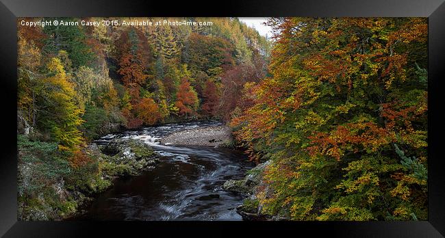 Autumn in the gorge Framed Print by Aaron Casey