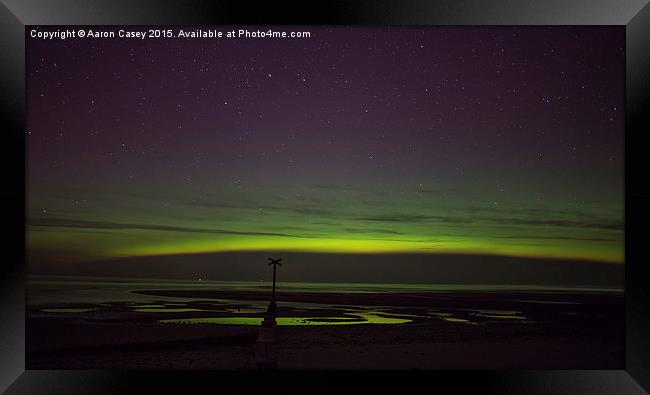 Northern Glow Framed Print by Aaron Casey