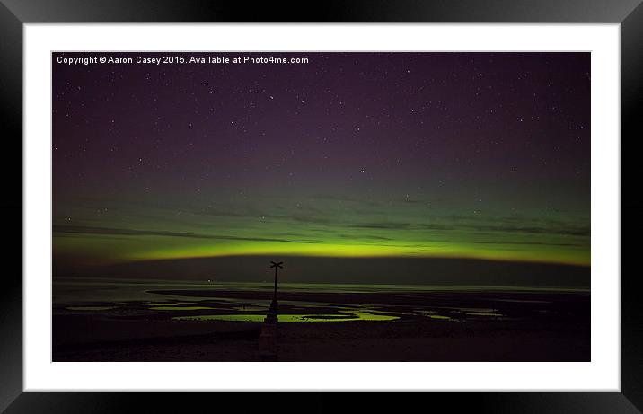 Northern Glow Framed Mounted Print by Aaron Casey