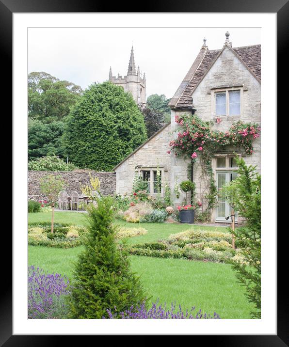 Enchanting Garden Oasis in Historic Cotswold Villa Framed Mounted Print by Graham Custance