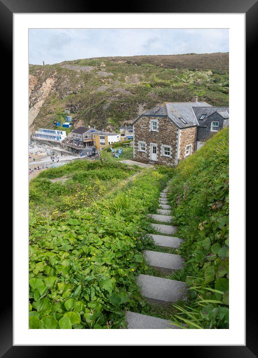 Trevaunance Cove, Cornwall Framed Mounted Print by Graham Custance