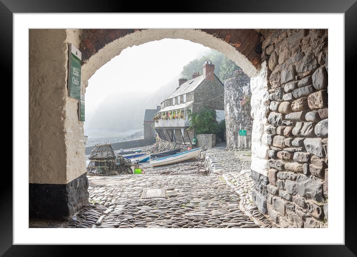 Clovelly Harbour Framed Mounted Print by Graham Custance
