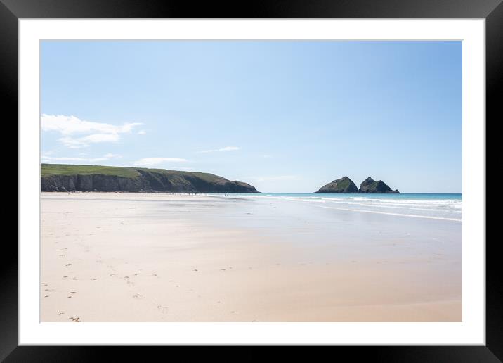 Holywell Bay Framed Mounted Print by Graham Custance
