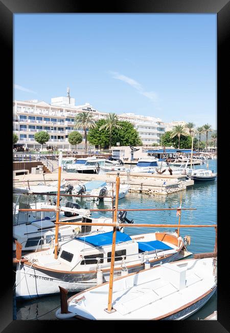 Cala Bona Harbour Framed Print by Graham Custance