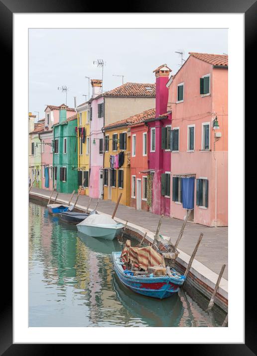 Colours of Burano  Framed Mounted Print by Graham Custance