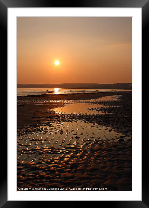 Cornish Sunset Framed Mounted Print by Graham Custance