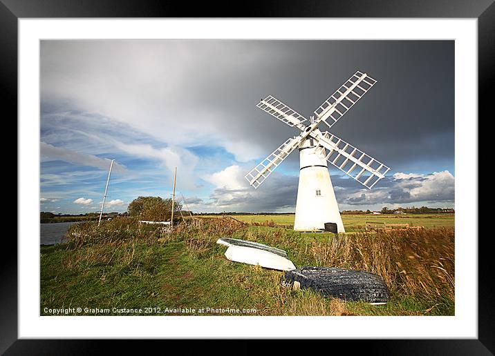 Thurne Mill on the Norfolk Broads Framed Mounted Print by Graham Custance