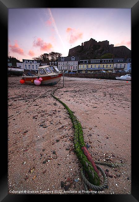Gorey Harbour, Jersey Framed Print by Graham Custance