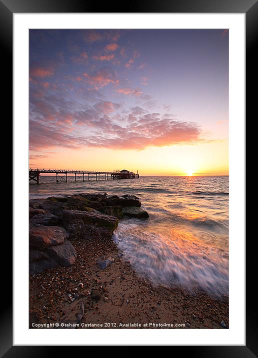Totland Bay Sunset Framed Mounted Print by Graham Custance