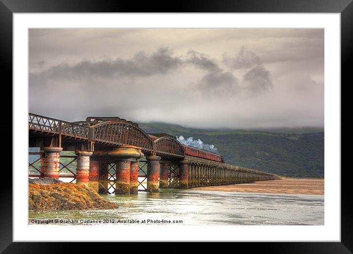 Barmouth Steam Train Framed Mounted Print by Graham Custance