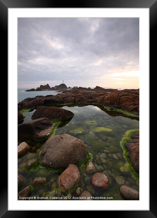 Corbiere Lighthouse, Jersey Framed Mounted Print by Graham Custance