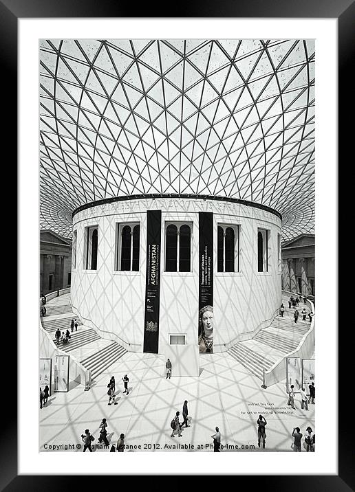 Great Court, British Museum Framed Mounted Print by Graham Custance