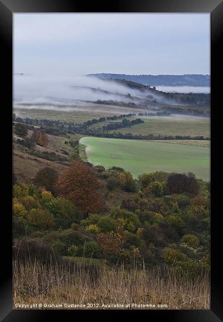 Autumn Mist Framed Print by Graham Custance