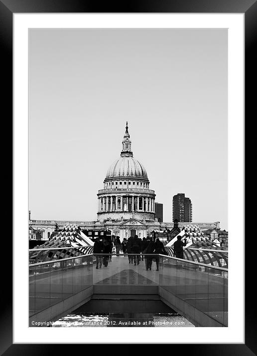 St Pauls Cathedral Framed Mounted Print by Graham Custance