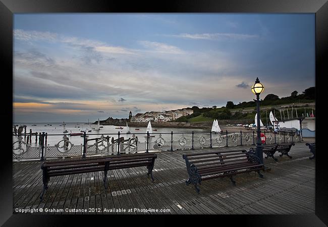 Swanage Pier Framed Print by Graham Custance