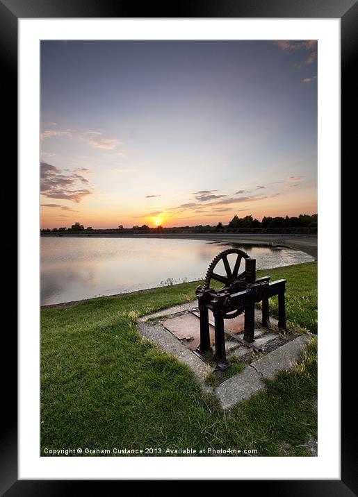Reservoir Sunset Framed Mounted Print by Graham Custance